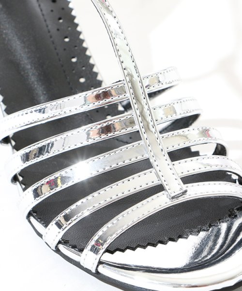 画像15: メタリックTストラップサンダル (15)