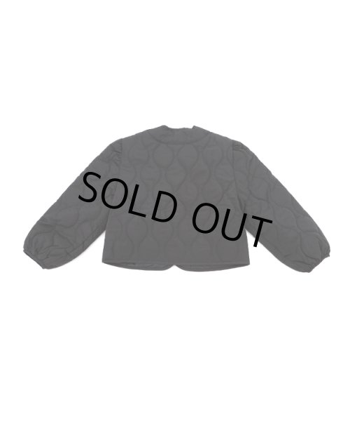 画像9: キルティングノーカラーブルゾン (9)