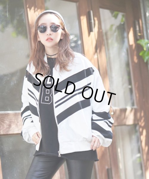 画像7: 配色ラインブルゾン (7)