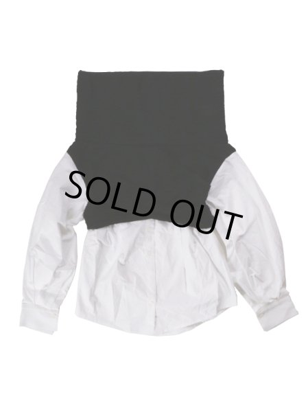 画像9: ニットコンビネーションブラウス (9)