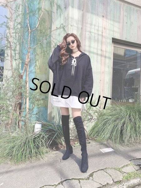 画像3: 編み上げパーカ (3)