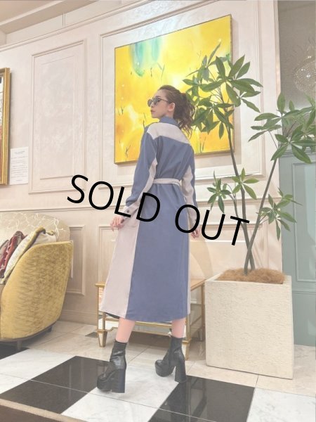 画像4: レトロバイカラーシャツワンピース (4)