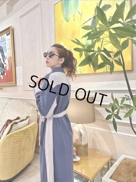 画像9: レトロバイカラーシャツワンピース (9)