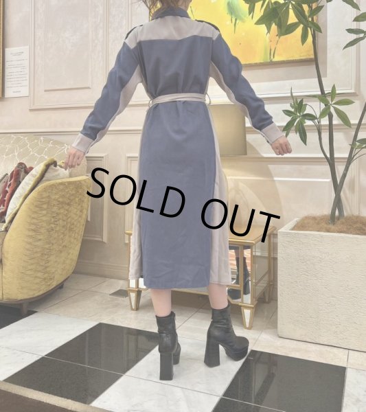 画像6: レトロバイカラーシャツワンピース (6)