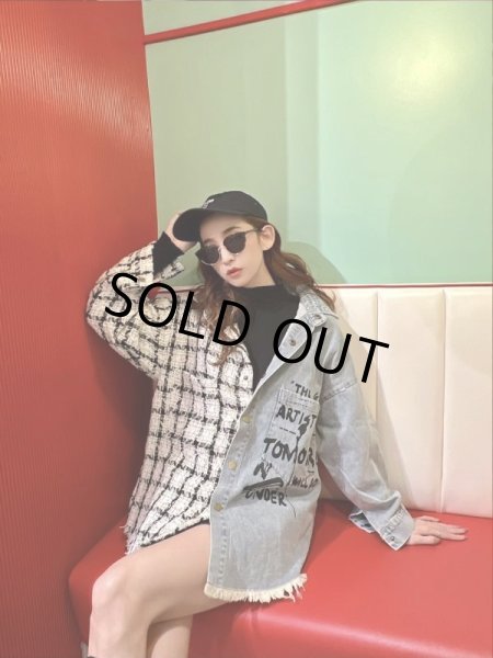 画像11: ツイードデニムシャツジャケット (11)