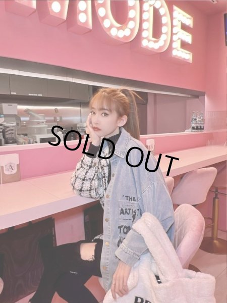 画像4: ツイードデニムシャツジャケット (4)