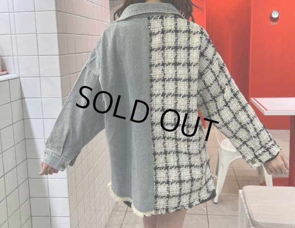 画像7: ツイードデニムシャツジャケット (7)