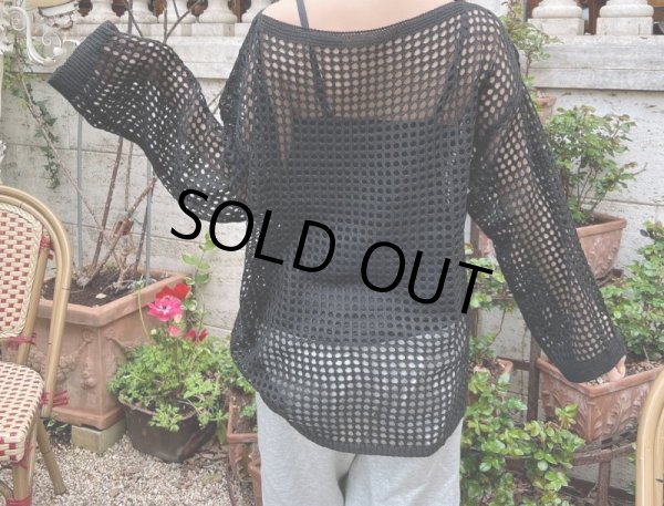 画像5: メッシュ編み　ニットトップス (5)