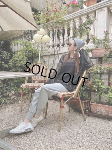 画像6: メッシュ編み　ニットトップス (6)