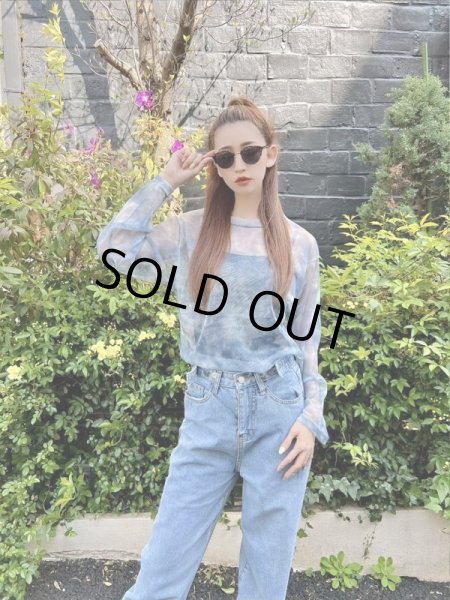 画像2: 大理石柄シアーカットソー (2)