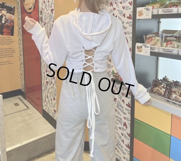 画像4: バックスタイル編み上げフーディー (4)