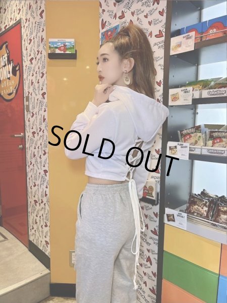 画像3: バックスタイル編み上げフーディー (3)