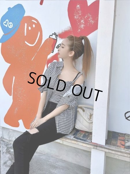 画像10: 千鳥柄キャミセットシャツ (10)