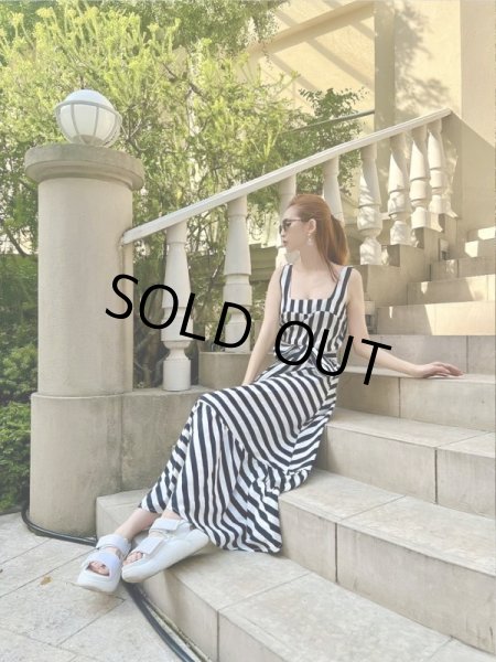 画像10: ボーダーフレアワンピース (10)