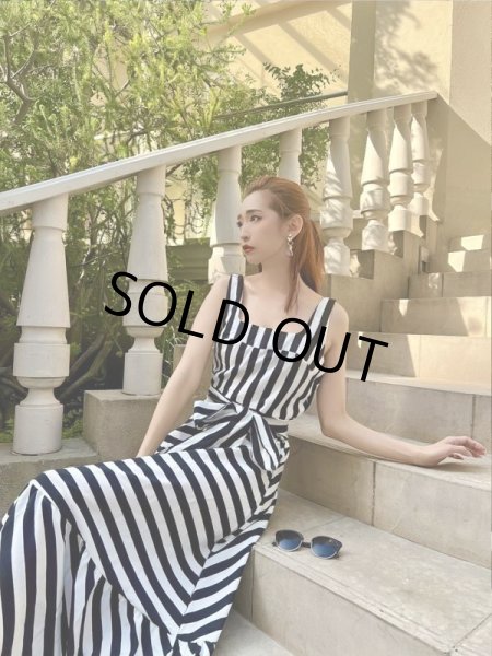 画像6: ボーダーフレアワンピース (6)