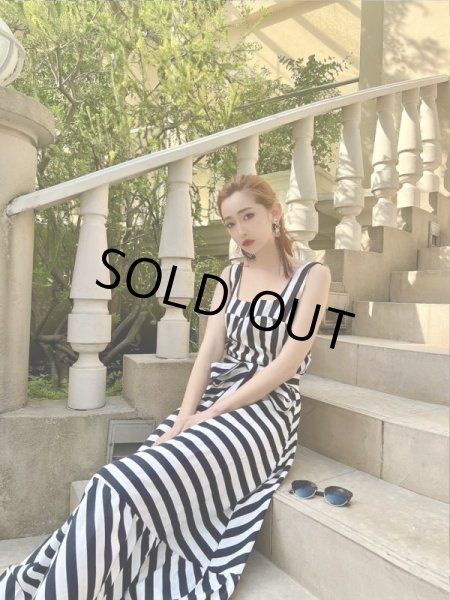画像3: ボーダーフレアワンピース (3)