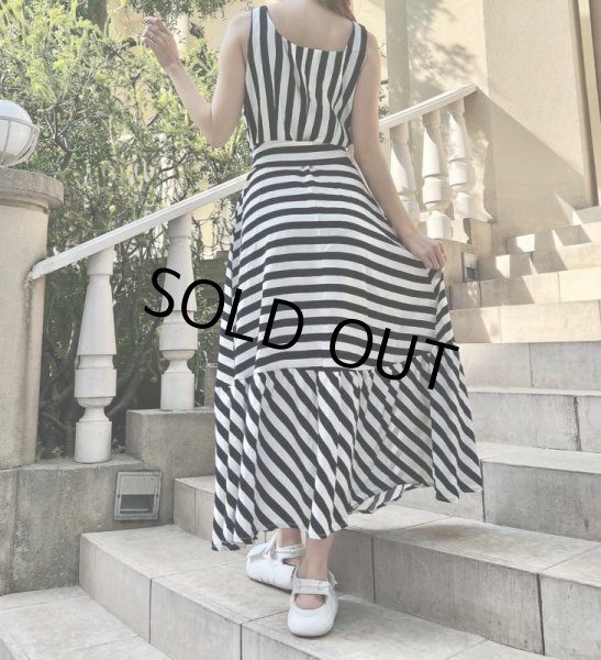 画像8: ボーダーフレアワンピース (8)