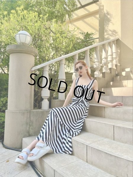 画像5: ボーダーフレアワンピース (5)