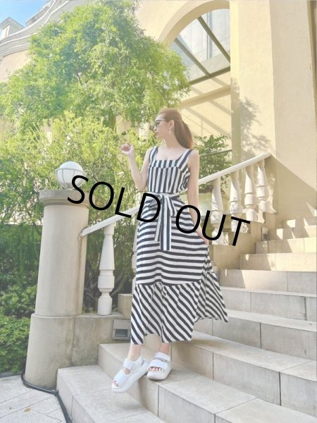 画像2: ボーダーフレアワンピース (2)