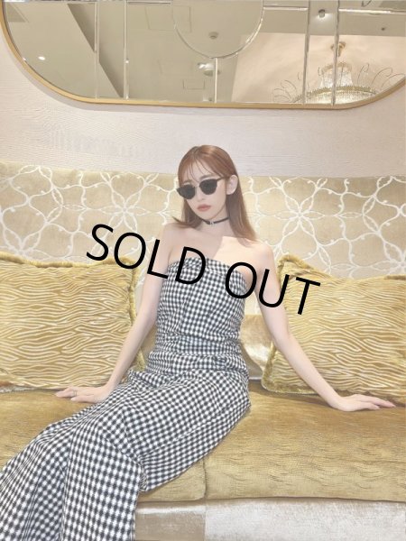 画像3: チェック柄ベアロンパース (3)