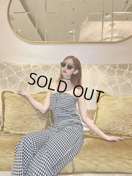 画像7: チェック柄ベアロンパース (7)