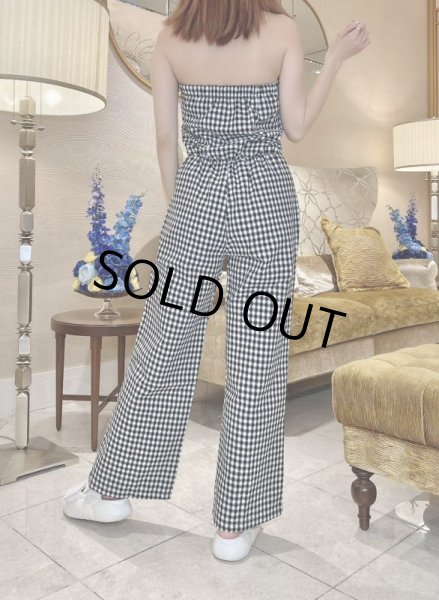 画像6: チェック柄ベアロンパース (6)