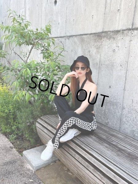 画像2: ブロックチェック柄ラインパンツ (2)