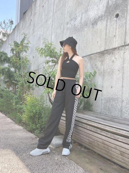 画像4: ブロックチェック柄ラインパンツ (4)