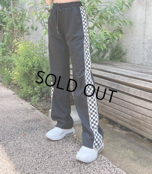 画像5: ブロックチェック柄ラインパンツ (5)