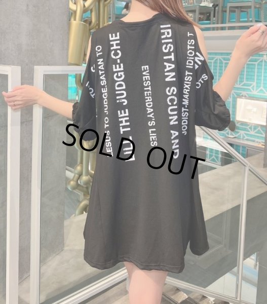 画像6: オープンショルダーTシャツワンピ (6)