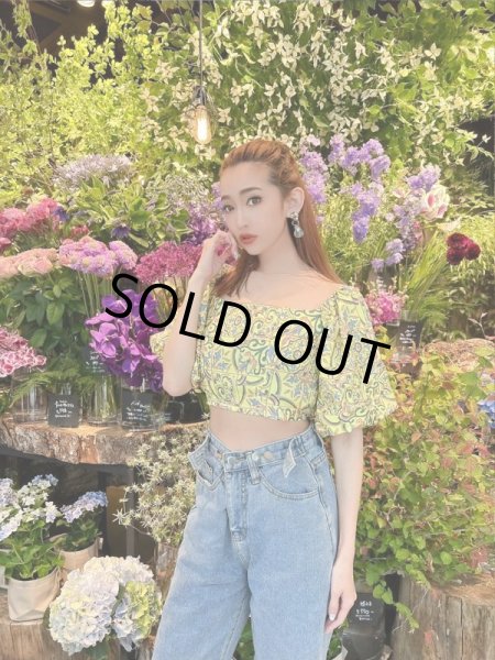 画像3: 花柄フリル袖トップス (3)