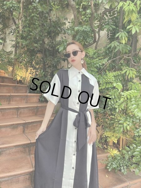 画像7: バイカラーワークシャツワンピース (7)