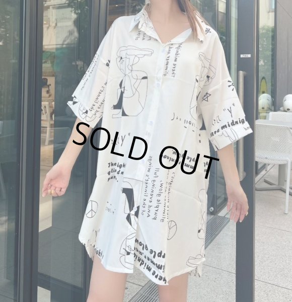 画像5: オーバーサイズシャツワンピ (5)