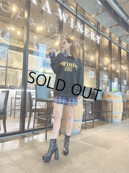 画像4: チェック柄シャツトレーナー (4)