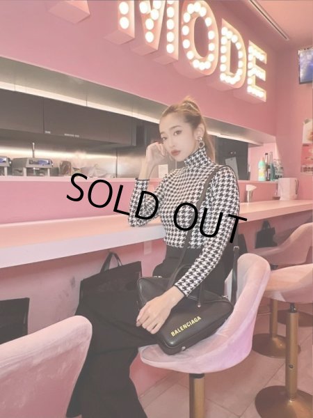 画像9: 千鳥柄タートルカットソー (9)