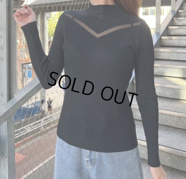 画像6: Vラインシースルーカットソー (6)