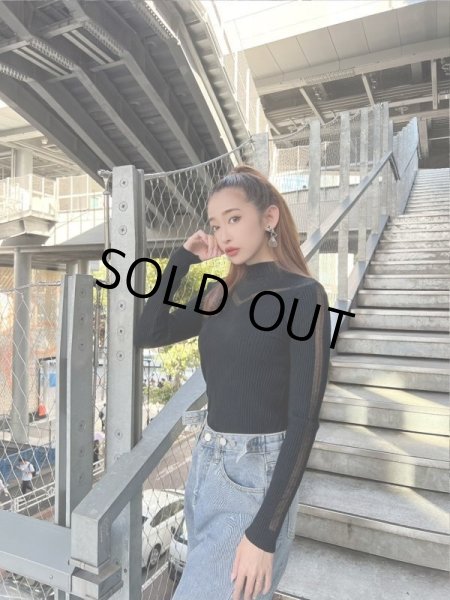 画像3: Vラインシースルーカットソー (3)