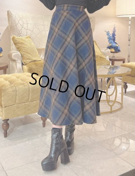 画像6: チェック柄マキシスカート (6)
