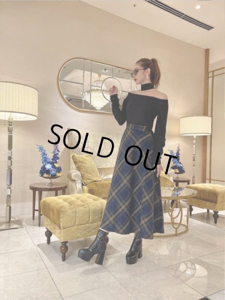 画像3: チェック柄マキシスカート (3)