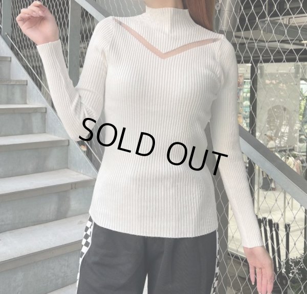 画像6: Vラインシースルーカットソー (6)