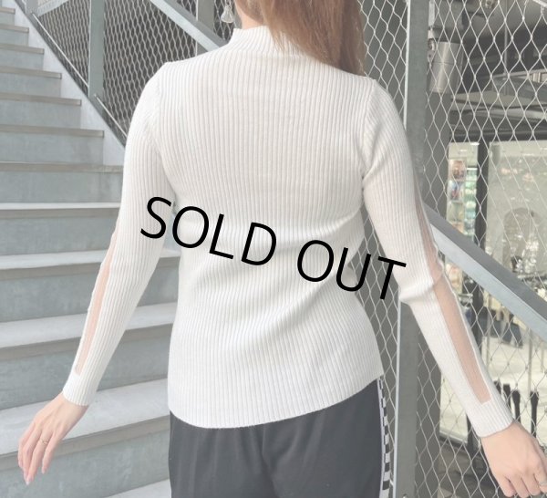 画像7: Vラインシースルーカットソー (7)