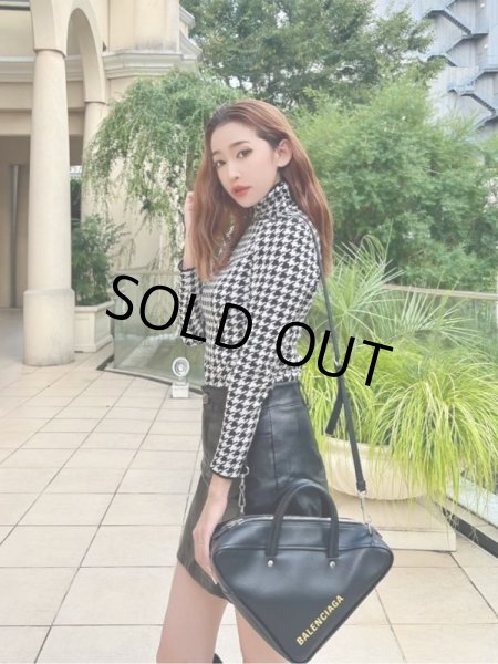 画像4: 千鳥柄タートルカットソー (4)