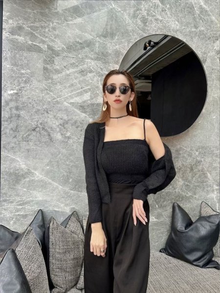 画像2: ニットカーデ＆キャミアンサンブル (2)