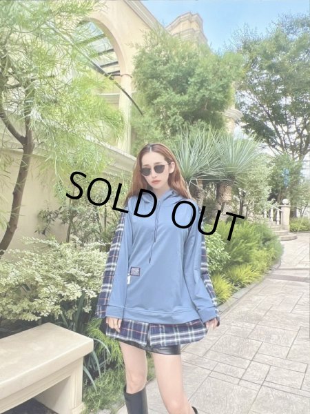 画像8: デザインチェック柄フーディー (8)