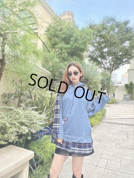 画像7: デザインチェック柄フーディー (7)