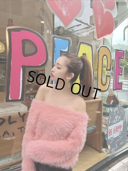 画像4: ショート丈フェザーニットカーデ (4)