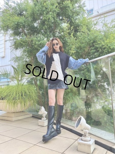 画像4: カジュアルデニムニット (4)