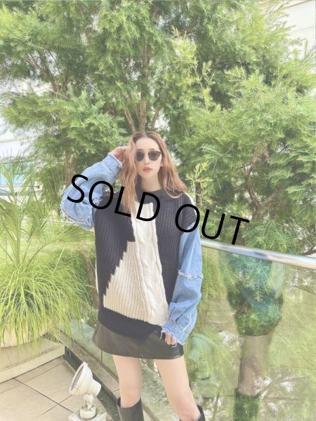 画像5: カジュアルデニムニット (5)