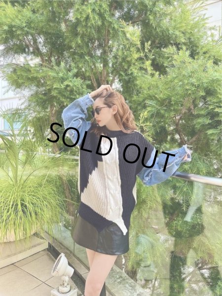 画像3: カジュアルデニムニット (3)