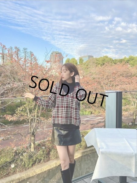 画像9: チェック柄デザインニット (9)